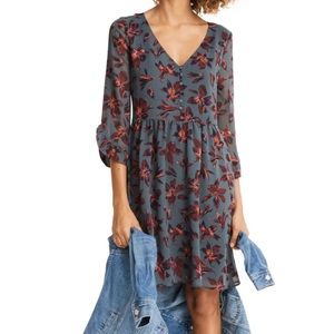 Madewell Moonblossom Ruffle-Sleeve Dress